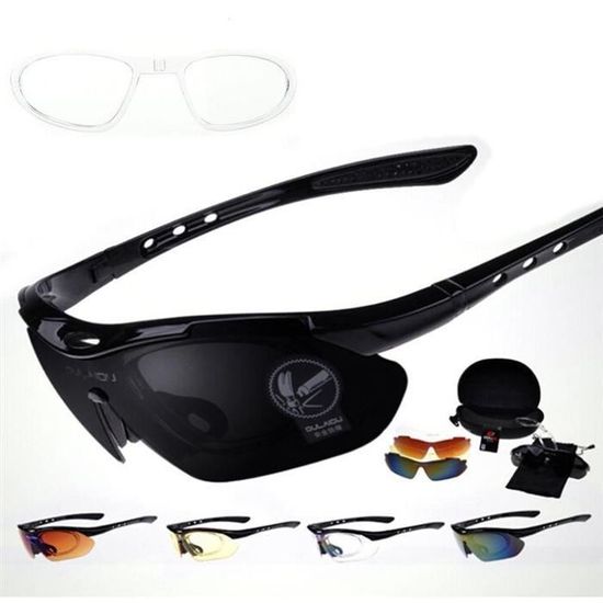 Kit Lunette de soleil SportsF/H UV400 + 5 verres de lunette de remplacement
