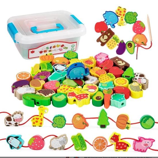 FREEBLOSS Lot De 6 Kits De Fil En Bois Kit De Couture En Bois Pour Les