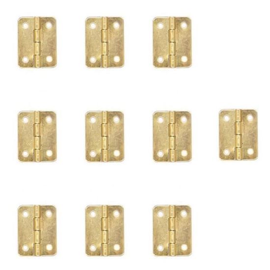 2 Charnières Circulaires Pour Boîtes Rondes Diamètre 2-1/4" - Neuves, Métal Doré