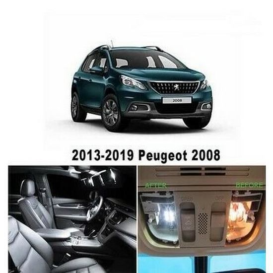 Peugeot 2008 Pack LED ampoules eclairage intérieur Blanc 6000K