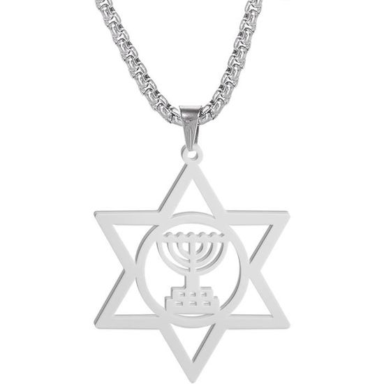 Collier étoile de David en acier inoxydable pour hommes, pendentif juif, croix Megan David, bijoux étoiles acheter à prix bas - livraison gratuite, avis réels avec des photos