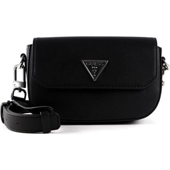 GUESS Ambrose Mini Crossbody Flap Black [115658] Noir - Cdiscount Bagagerie  - Maroquinerie
