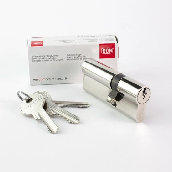 Barillet Cylindre Sécurité Yale 30x30 Mm – 6 Goupilles, Anti-perçage, 4 Clés
