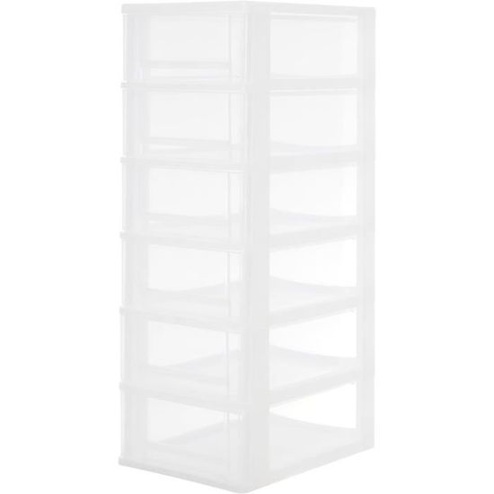Tiroirs De Rangement Iris Ohyama - Plastique Transparent Empilable - Lot De 3 - 7L