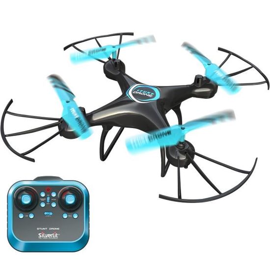 Drone cascadeur FLYBOTIC - 2,4 Ghz - Nouveau design - Bleu - 360° - 30m de portée