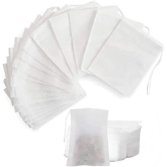 Sachets Thé Vides 300pcs - Filtres à Thé Jetables 8x6cm | Pour Infusions Maison