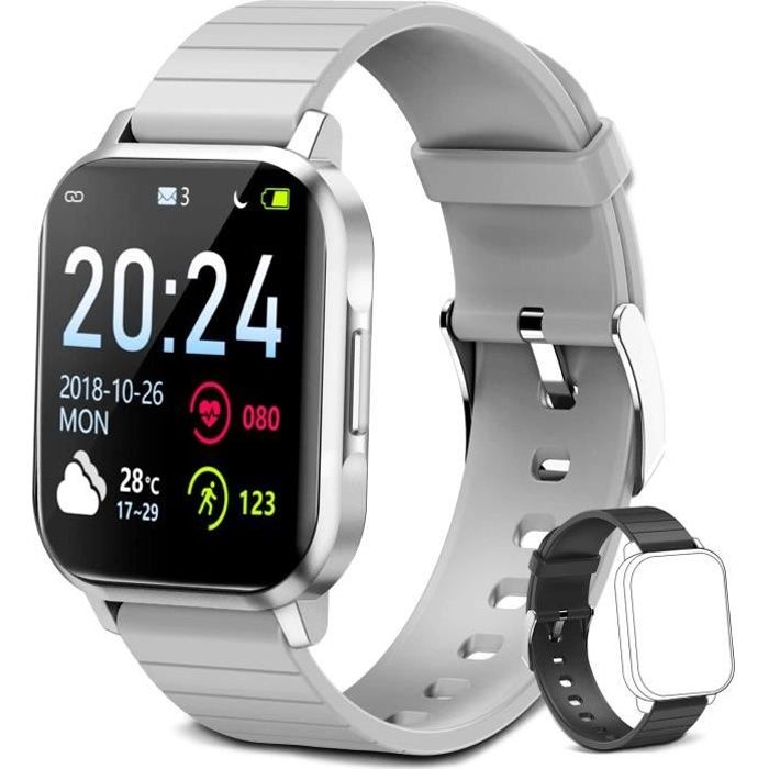 Montre Connectée Homme Femme - Montre Intelligent tactile Appelez pour prendre des photos Smart watch Sport+sangle