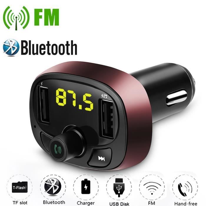 Lecteur MP3 de voiture FM Double chargeur de voiture USB Prise en charge de la carte Bluetooth TF CP256
