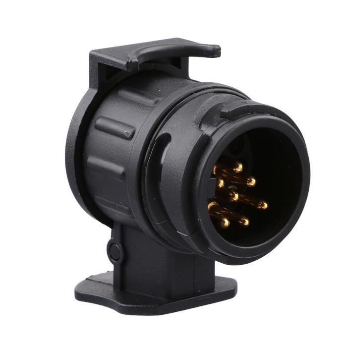 Remorque de camion de voiture 13 broches à 7 broches Prise Adapteur ATTELAGE Socket Noir car2989