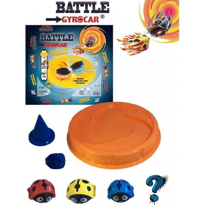 MERCIER Toupie Gyrocar Set Arene Battle Et 4 Toupies