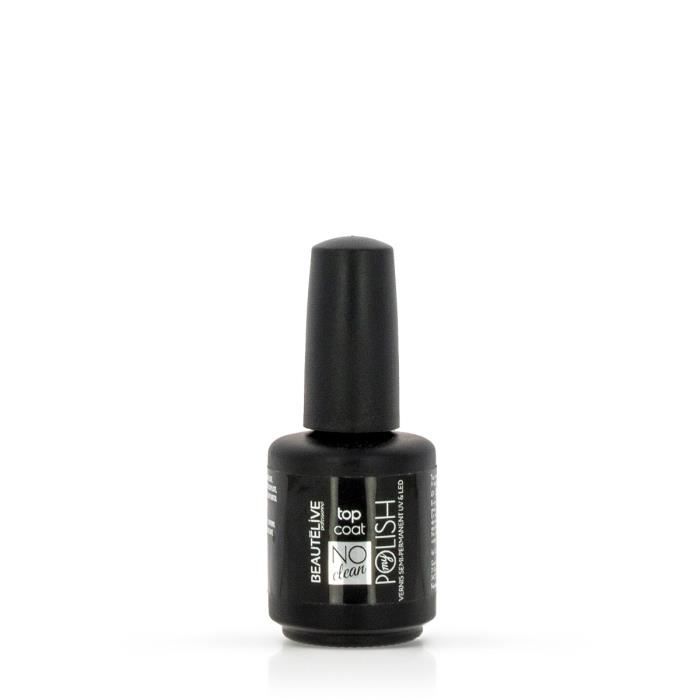 Top coat UV&LED sans résidus No Clean 12ml, Beautélive, Femme