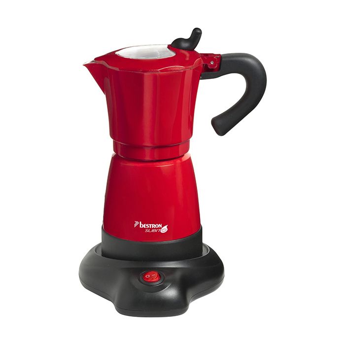 Bestron Machine à expresso 6 tasses 480 W Rouge AES480