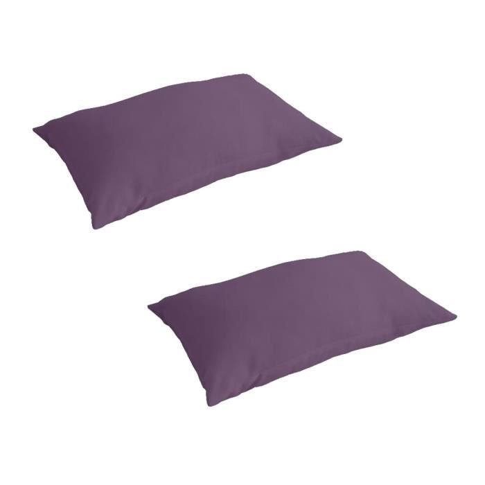 TODAY Lot de 2 taies d'oreiller - 50x70 cm - 100% Coton - Figue