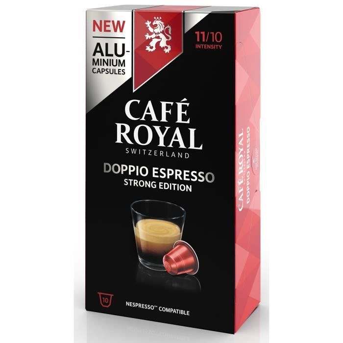 CAFE ROYAL compatible Nespresso Alu Doppio Espresso x10