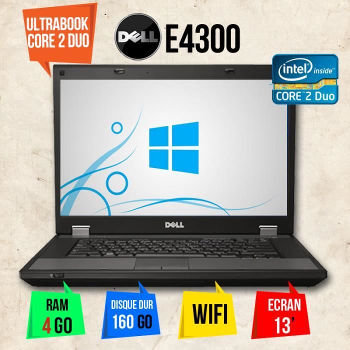 ORDINATEUR PORTABLE ULTRABOOK DELL E4300 4GO RAM 160GO DISQUE