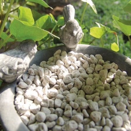 Soucoupe pour pot avec oiseaux gris