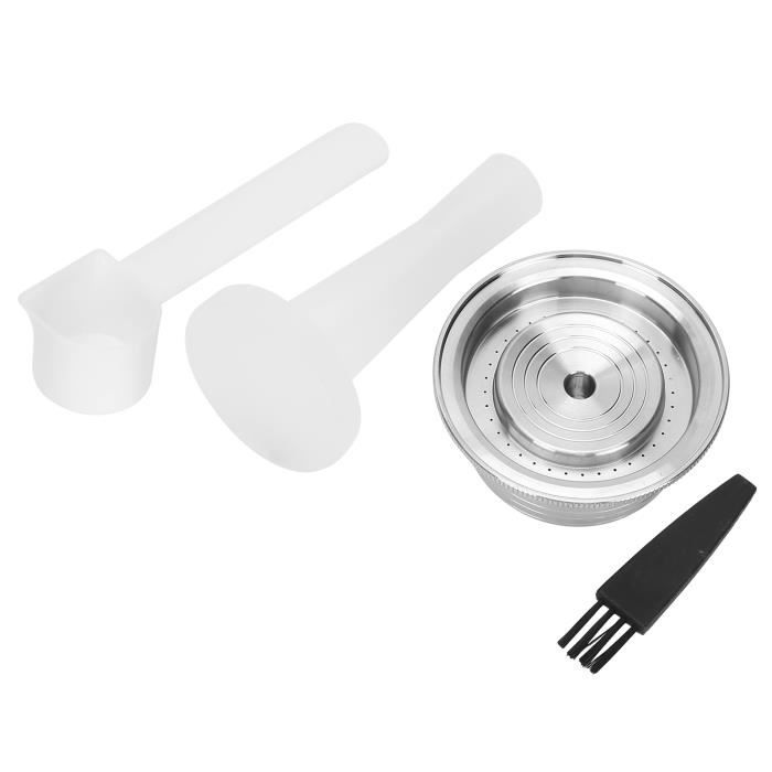 Fdit Capsule pour Nespresso Vertuo Plus Kit de filtre à café rechargeable réutilisable en acier inoxydable pour capsule de café