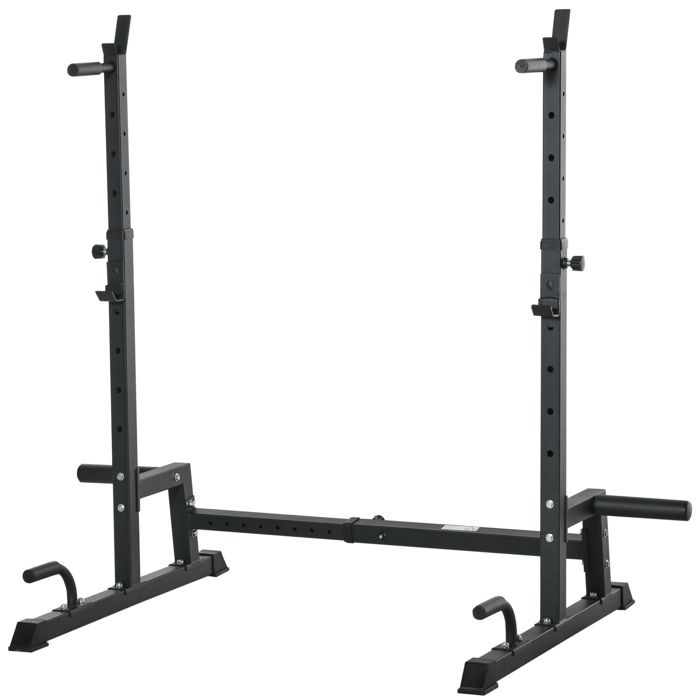 HOMCOM Support pour haltères multifonctions push-up support disques de poids repose haltères rack squats hauteur largeur réglables