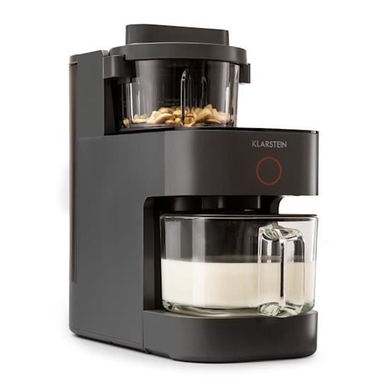Mixeur - Klarstein Marcia Nut Milk Maker 300 - Machine à lait - 1200 ml - 360° Touch - Réservoir d'eau amovible - noir