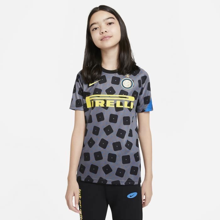 Maillot junior Inter Milan Dry 2020/21 - gris foncé/noir/bleu étincellant/jaune - 10/12 ans
