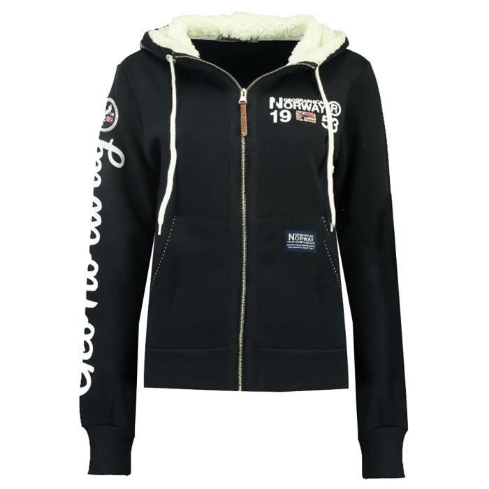 Sweat zippé marine femme Geographical Norway Furedal