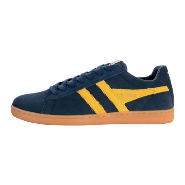 Tennis Basket Basses Gola Equipe Suede Gomme Marine Soleil Homme