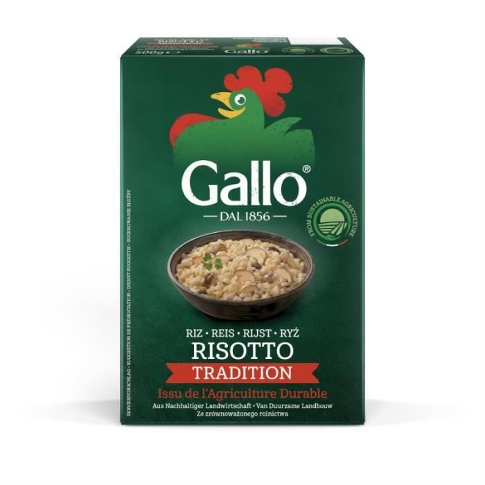 RISO GALLO - Riz Arborio Pour Risotto 500G - Lot De 4