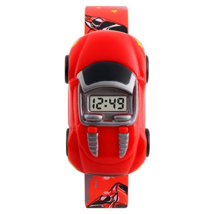 SHARPHY Montre enfant garcon fille Voiture de course sport Jouet rouge Montres electronique , Très jolie cadeau