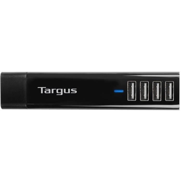 TARGUS Chargeurs téléphone portable & Tablette - 4 ports USB - Noir