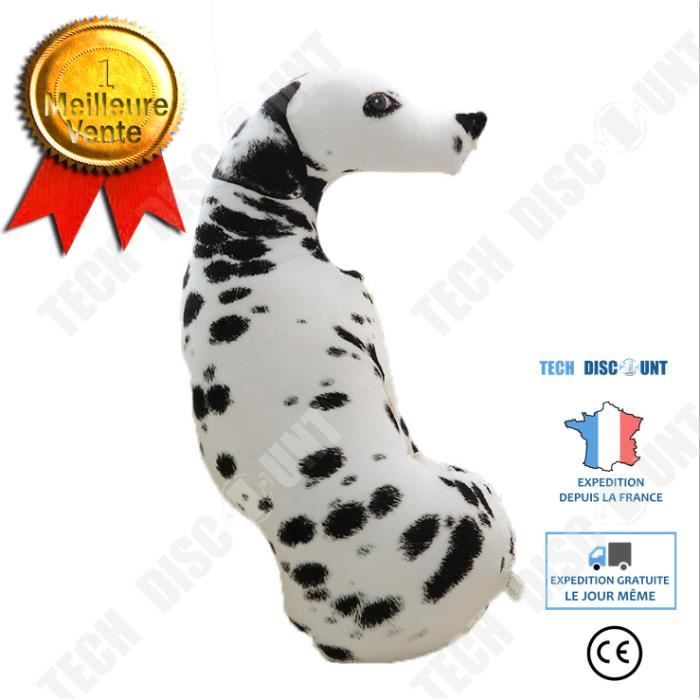 TD® 3D Dog Imprimer Coussin Coussin créatif mignon poupée en peluche cadeau Un coussin de chien très doux Couleur: chien blanc