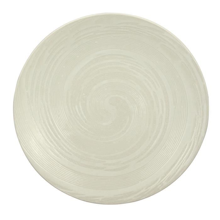 LOT DE 4 ASSIETTES PLATES EN GRES Ø27CM COLLECTION TORNADE