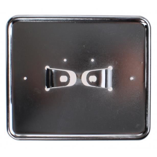 TOM support de plaque d'immatriculation 145 x 125 mm argent chromé