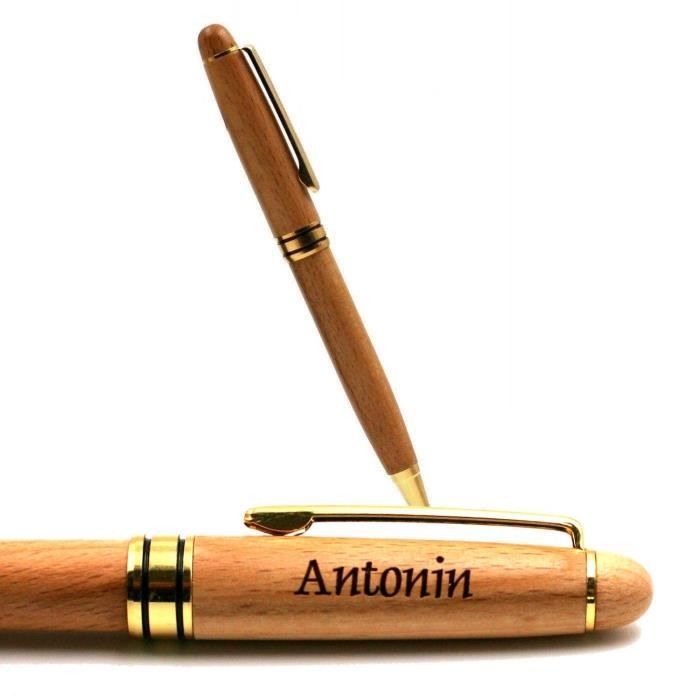 Antonin - Stylo Prénom en Bois Modèle 2