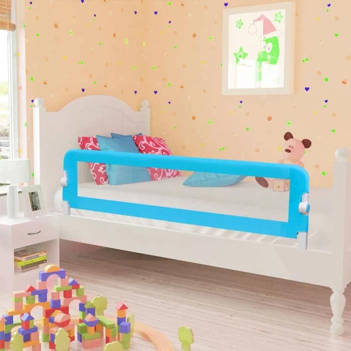 vidaXL Barrière de lit pour enfants 150 x 42 cm Bleu