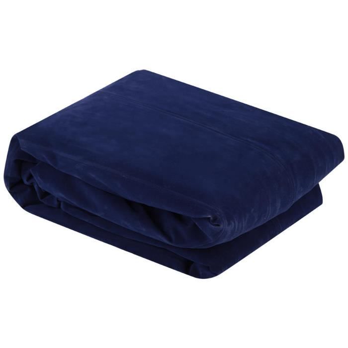 ZJCHAO lit gonflable Chaise longue gonflable en forme de S canapé-lit d'air pour le camping intérieur ou extérieur (bleu)
