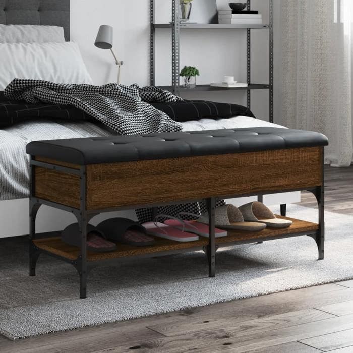Banc Salon VidaXL 150cm - Gris Foncé - Bois Massif - Rembourré Lin - 110kg