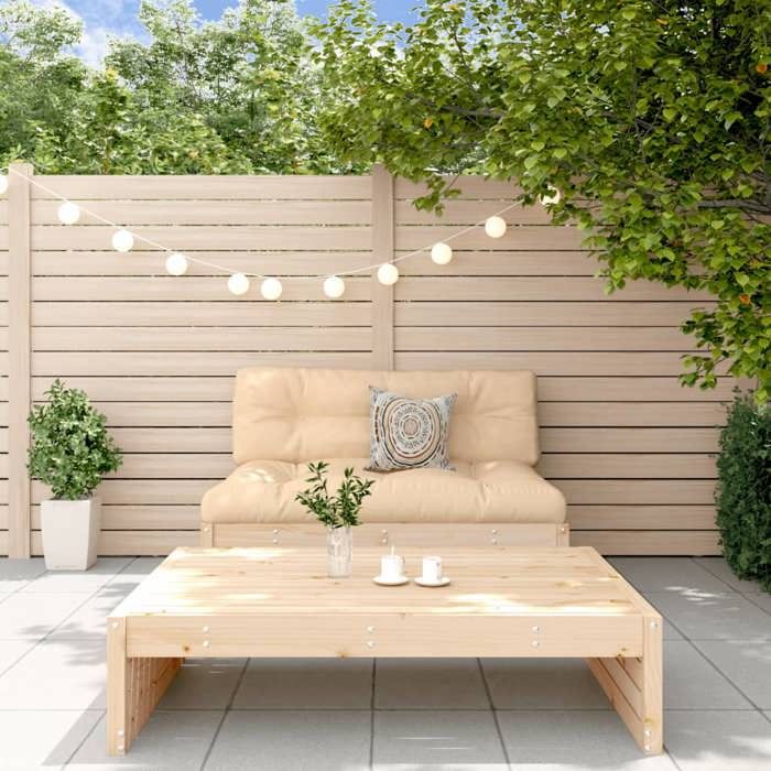 vidaXL Salon de Jardin 2 pcs Canapés Centraux avec Dossier Mobilier dExtérieur Ensemble de Meubles de Patio Terrasse 3186620