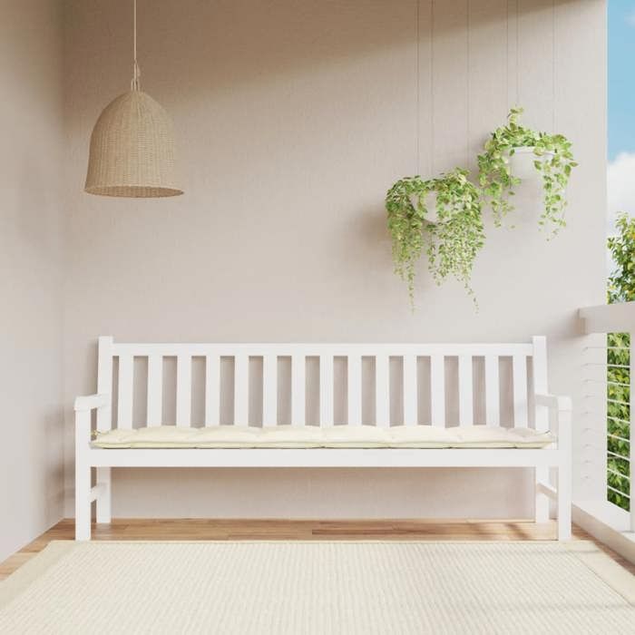 vidaXL Coussin de banc de jardin crème - vue 3