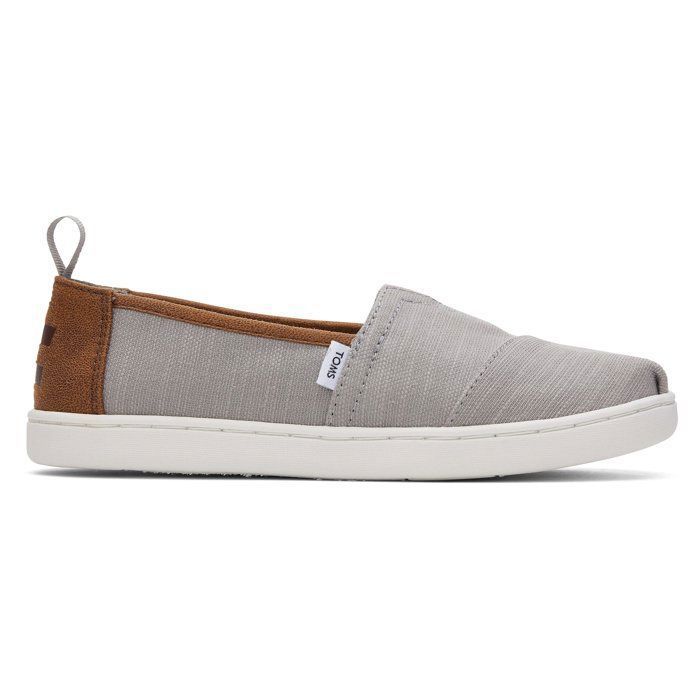 TOMS TOMS Alpargata - Espadrilles enfant en coton bio Gris semelle matelassée