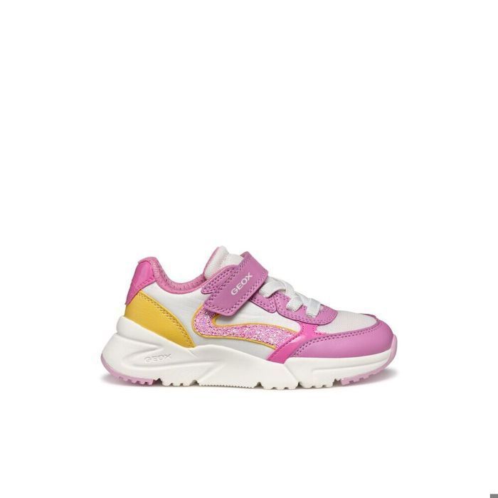 Geox GEOX Loftus A - Baskets basses nylon fille légères et respirantes corail/rose