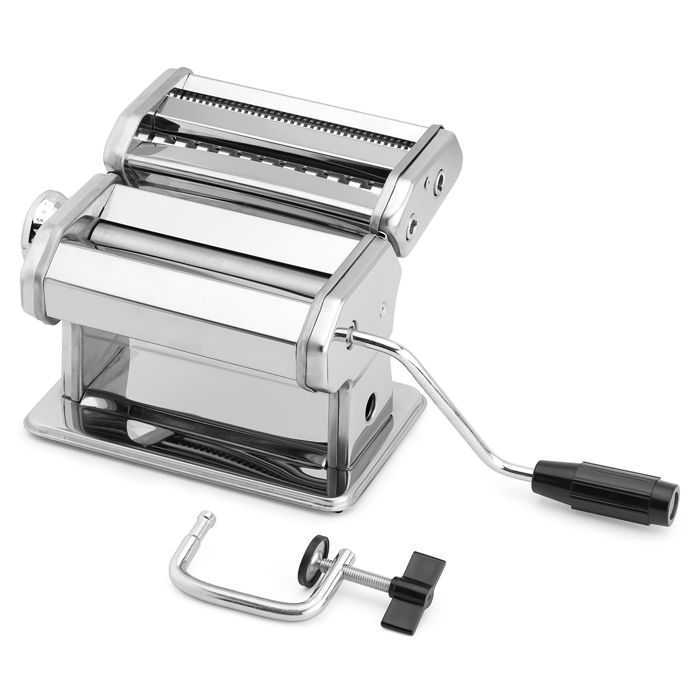 Machine à Pâtes Fraîches Manuelle – En Acier Inoxydable, 5 Moules Inclus, Pour Des Pâtes Maison Faciles Et Amusantes