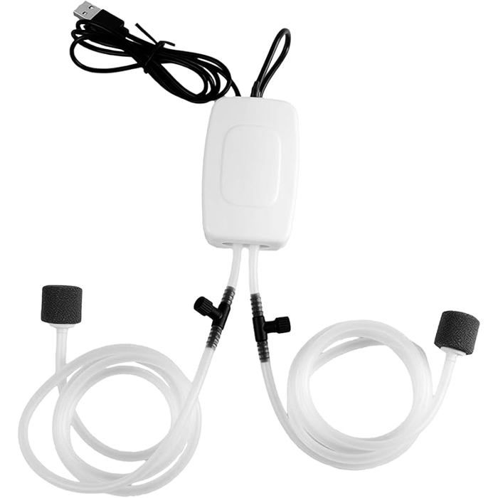 Meilleurs prix pour Pompe air USB avec Double Pierre air u2013 Mini Pompe oxygène 1 W économe en énergie Portable avec Tuyau Pie POMPE A EAU AQUARIUM
