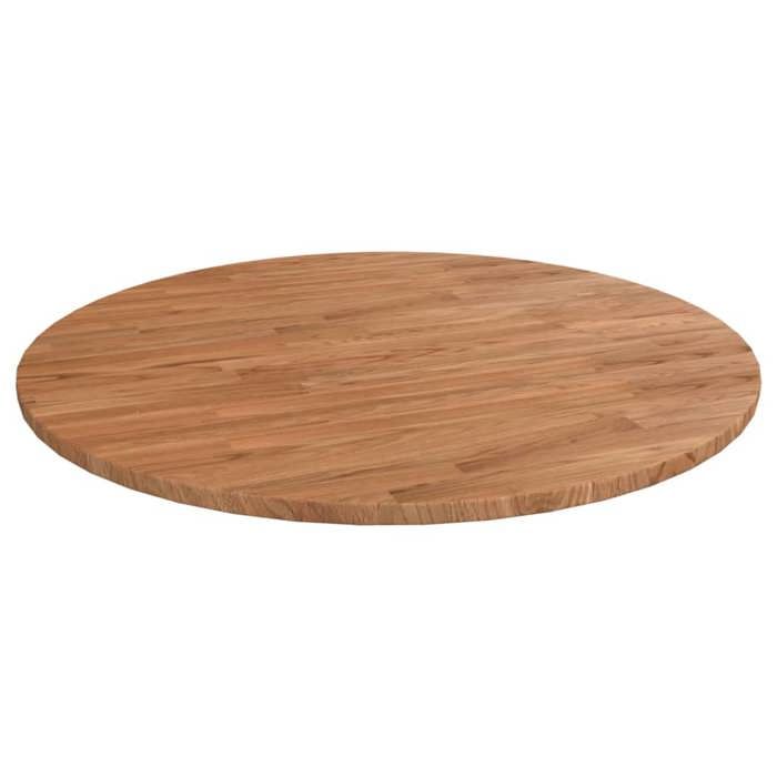 Dessus de table rond - vidaXL - Chêne traité - Ø70 cm - Marron clair