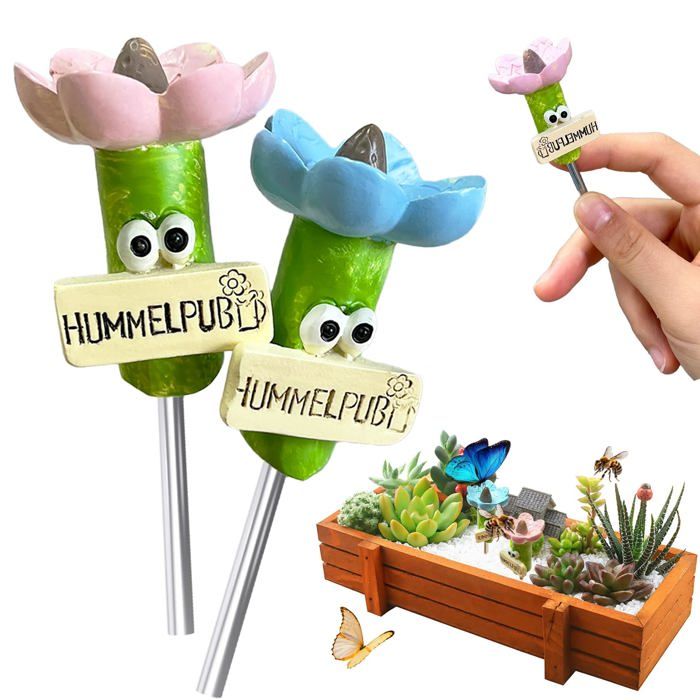 4 Abreuvoirs à Insectes Colorés pour Jardin pour Abeilles Sauvages et Papillons Déco Écologique Facile à Nettoyer