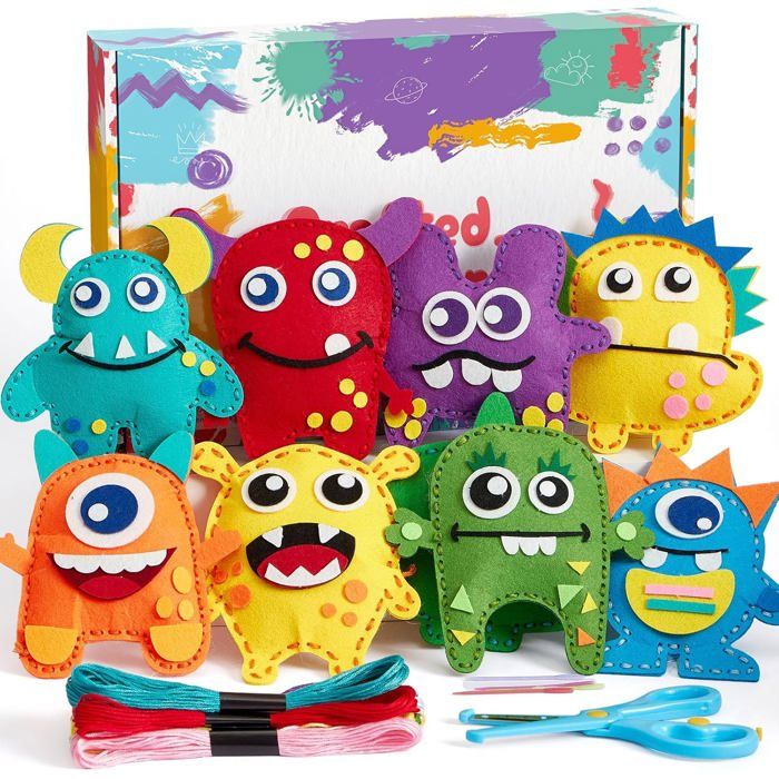 Toylink Kit Couture Enfant, Kit Créatif Bricolage Enfant avec 12 Diy Feutres & Aiguilles Couture en Plastique, Cadeau 5 6 7 8 9 10 Ans Fille Garçon Toylink Kit Couture Enfant, Kit Créatif Bricolage Enfant avec 12 Diy Feutres & Aiguilles Couture en Plastique, Cadeau 5 6 7 8 9 10 Ans Fille Garçon