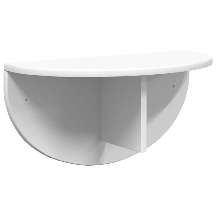 Étagère murale en bois dingénierie - vidaXL - Blanc - 48x24x24 cm - Grand espace de stockage - Facile à nettoyer