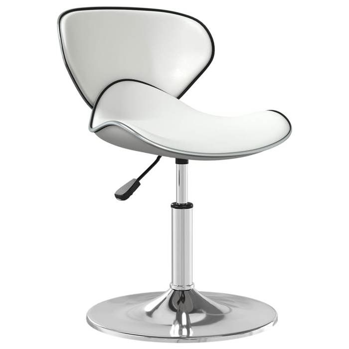 NEUF 2026 CHIC Tabouret de bar SWEETY 1 PC CHAISE HAUTE Blanc Similicuir 45.5x45x(61-76) cm CCC1904