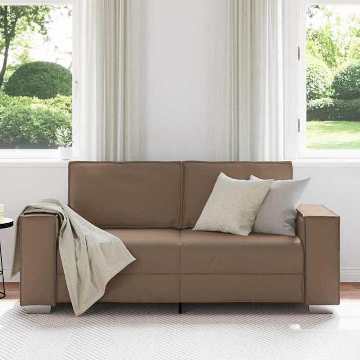 （Marron）Siège de Salon - Canapé deux places Cappuccino 180 cm Simili cuir - Sofa-canapé hfs13879