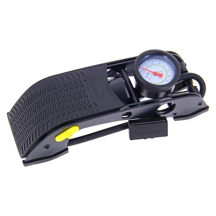 009504 Pompe à Pied avec Manomètre Homologué – 7 Bars Flexible 80 cm – Gonfleur Haute Pression pour Vélo Mono Mono p POMPE A VELO