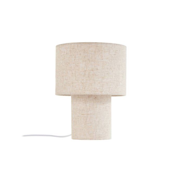 Lindby Lampe à poser Elfie (Scandinave) en Beige Textile e. a. pour Salon & Salle manger (1 lampe à E27) textile